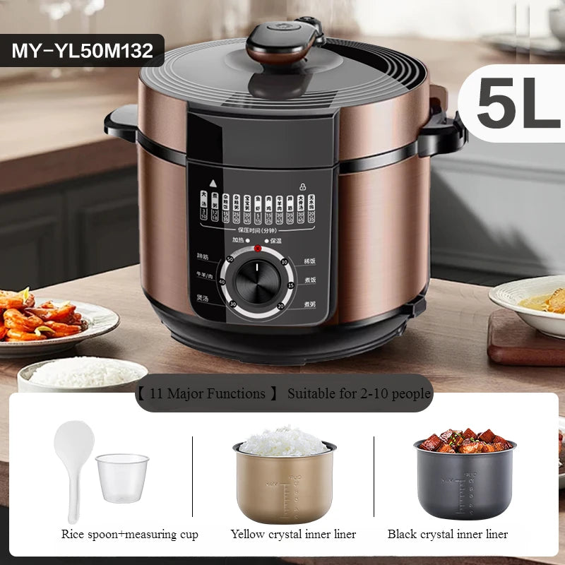 220V Electric Pressure Cooker Home Smart 5-liter Multi functional Pressure Cooker Rice Cooker