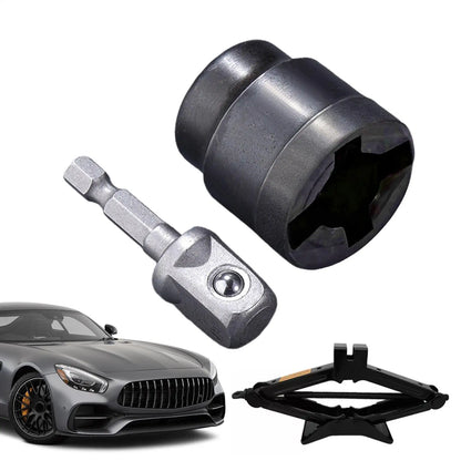 Universal Scissor Car Jack Adapter Rv Stabilizer Jack Drill Adapter Car Disassemble Tool Steel Ball Joint Rod Impact Wrench Tool