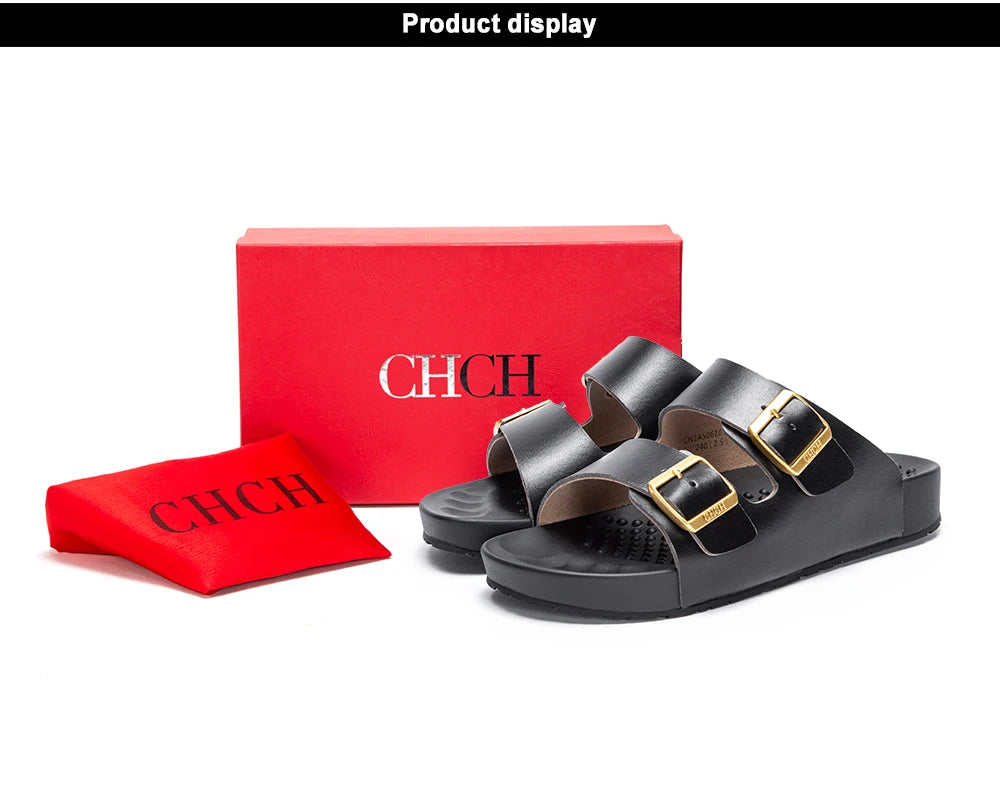 New Summer Beach Soft base massage Slippers Casual Double Buckle Non-slip Clogs Slides Women Men Slip on Flip Flop Shoe
