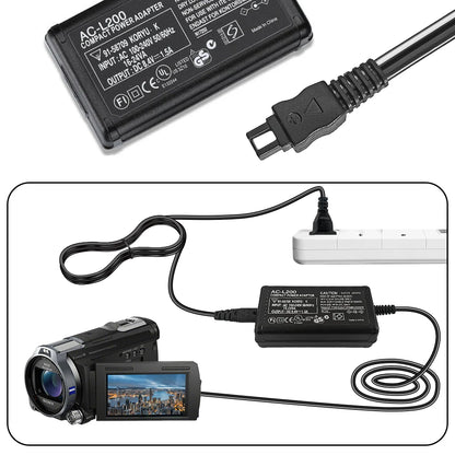 AC-L200C L200B L200D L25B AC Power Adapter Camcorder Charger for Sony Handycam DCR-SX/SR/HC/PC/DVD/HDR-CX/HDR-XR/NEX-VG Series