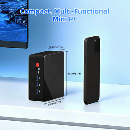 TexHoo Mini PC AMD R7 5800H 7730U up to 16G DDR4 512G NVMe Dual HDMI DP Wifi6 WDesktop Gaming Computer Dual Network Ports