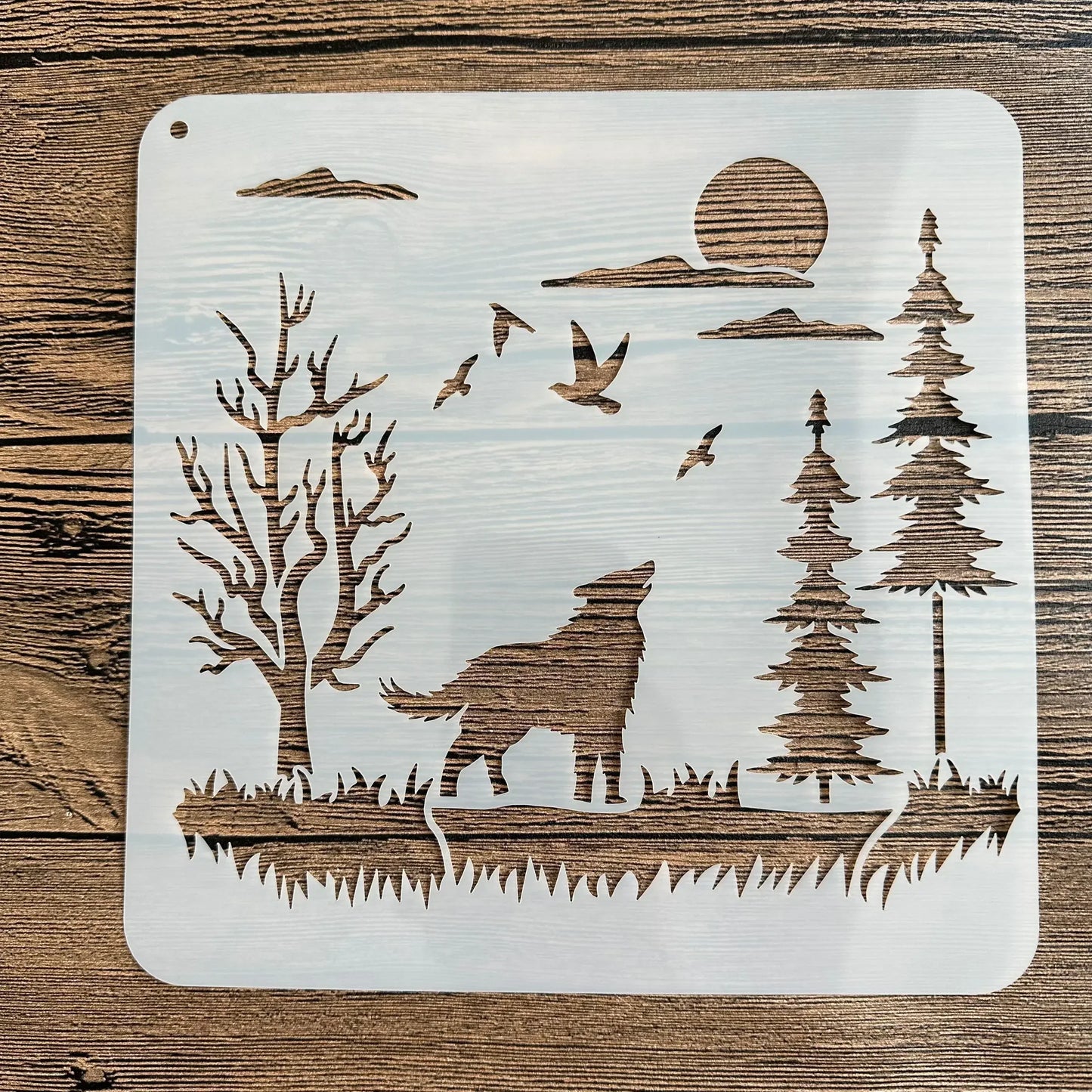 20*20 cm DIY mandala mold for painting stencils stamped photo album embossed paper card on wood, fabric wall christmas deer