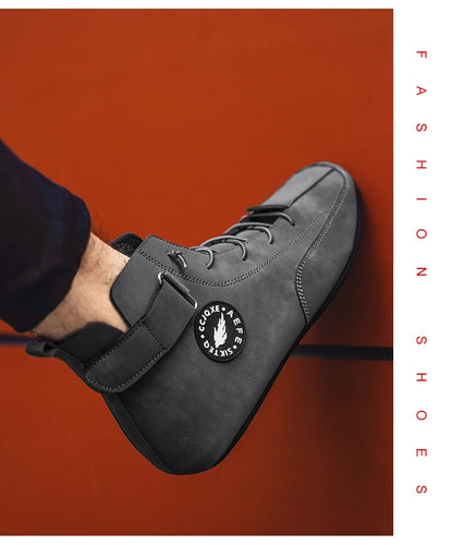 YRZL Men's Shoes Ankle Boots Lightweight Anti-slip Man Casual Walking Shoes Soft Soles Comfortable Breathable Blue Shoes for Men