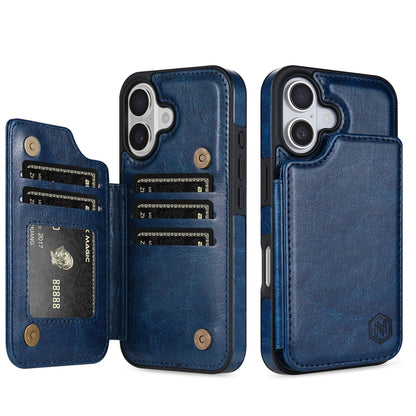 Wallet RFID Blocking Layer Protect Anti-Theft Magnetic Leather Case For iPhone Air 17 Pro Max 16e 15 Plus 14 13 12 11 Card Bag