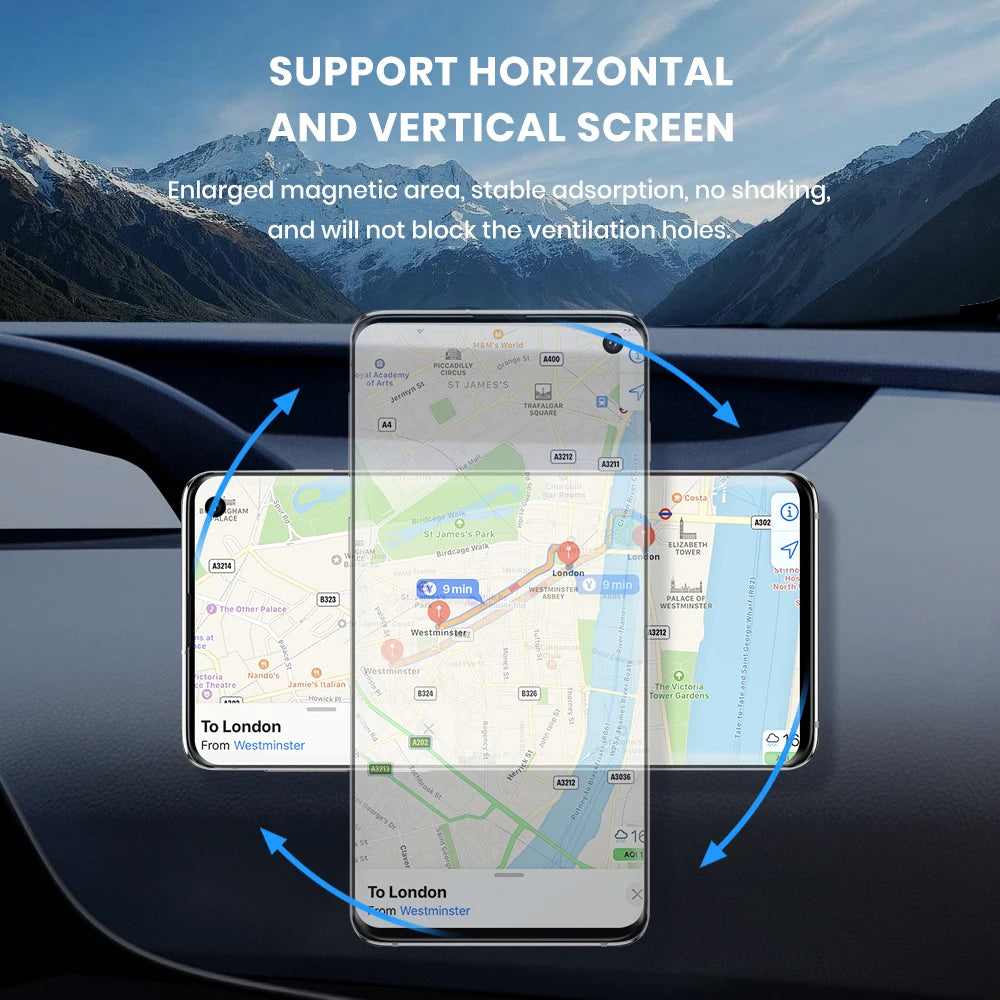 TOPK MagneticCarPhoneHolder Mount - Enhanced Version Strong Magnet 360° RotationHigh/LowTempResistant with Improved Adhesion
