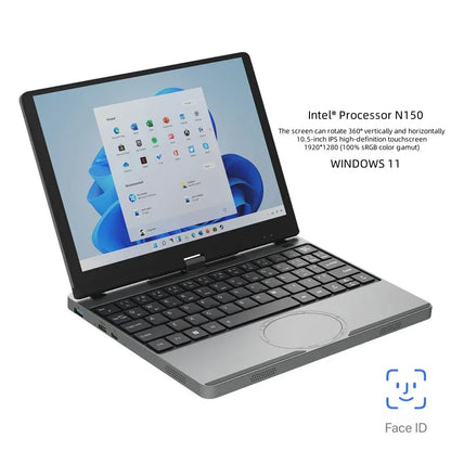 Portable Mini Laptop 10.5inch Touch Screen Notebook N150 32GB+128GB-1TB IPS Small Notebook Portable PC Micro Computer windows 11