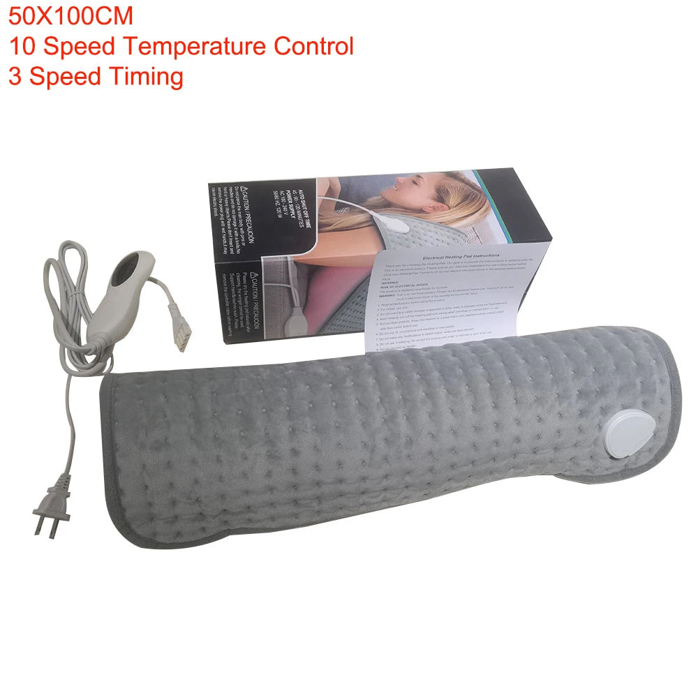 50x100cm Electric Heating Blankets Washable Winter Keep Warm Heating Pad Abdomen Waist Back Pain Relief Physiotherapy Blanket