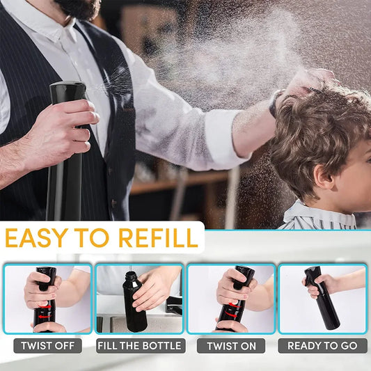 200ml Hairdressing Spray Bottle Barber Hair High Pressure Water Can Salon Refill Bottle Beauty Atomizer Container by PDG ibma