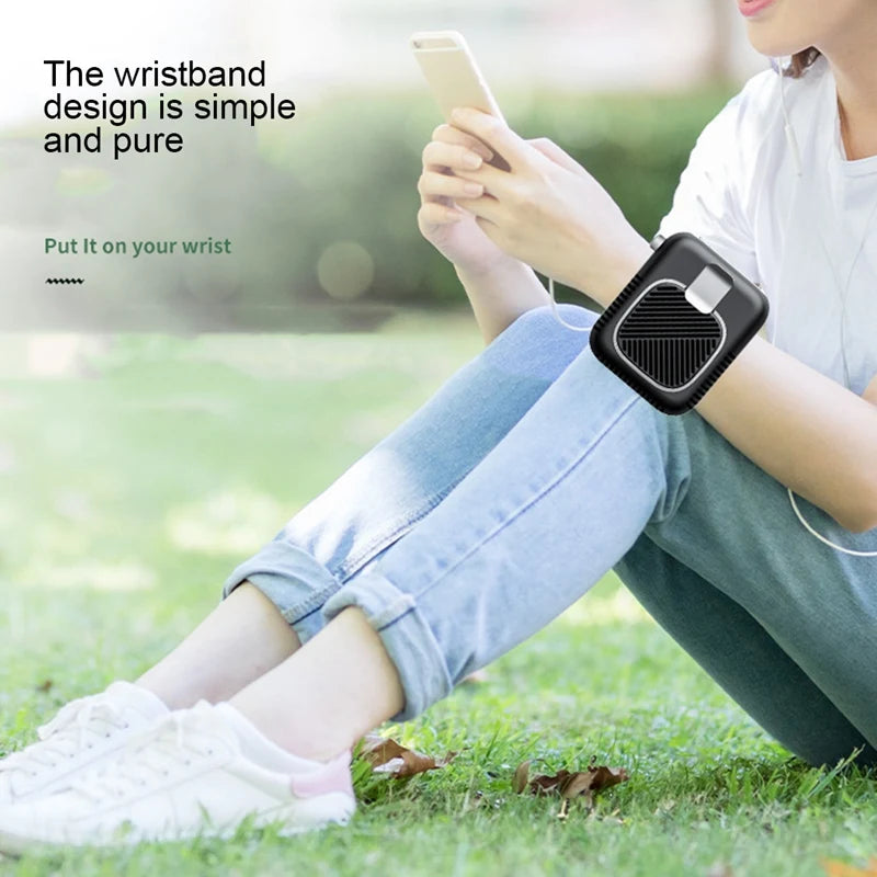 Zai Xiao Portable Personal Hanging Waist Fan With 10000Mah Recharge Quiet Wearable Electric Fan Handheld Air Conditioner