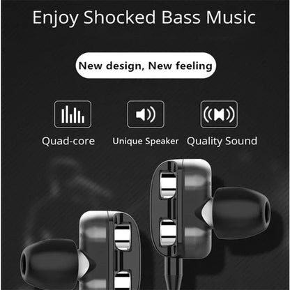3.5mm Wired Headphones Noise Canceling In-Ear Sports Earphones Bass Stereo Gaming Headset HiFi Music Earbuds With Mic For Xiaomi