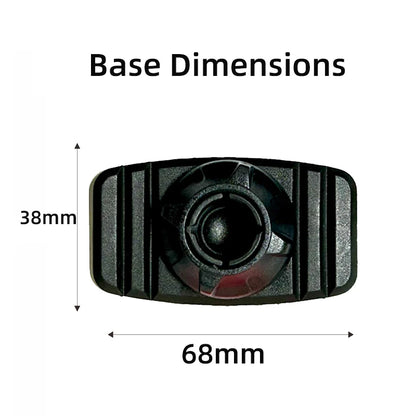 Car Phone Holder Extension Rod Dual Ball Head Adjustable Goose Neck Universal 17mm Ball Head Nano Glue Sticker Base Mount