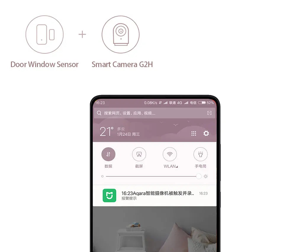 Aqara Door Window Sensor Zigbee Wireless Connection Smart Mini Door Sensor Work With APP HomeKit Mi Home For Xiaomi Smart Home