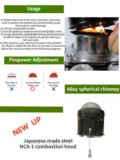 4.5L Portable Kerosene Stove Heater Kerosene Space Heater Outdoor Kerosene Heater for Camping  Fishing Hunting Cooking