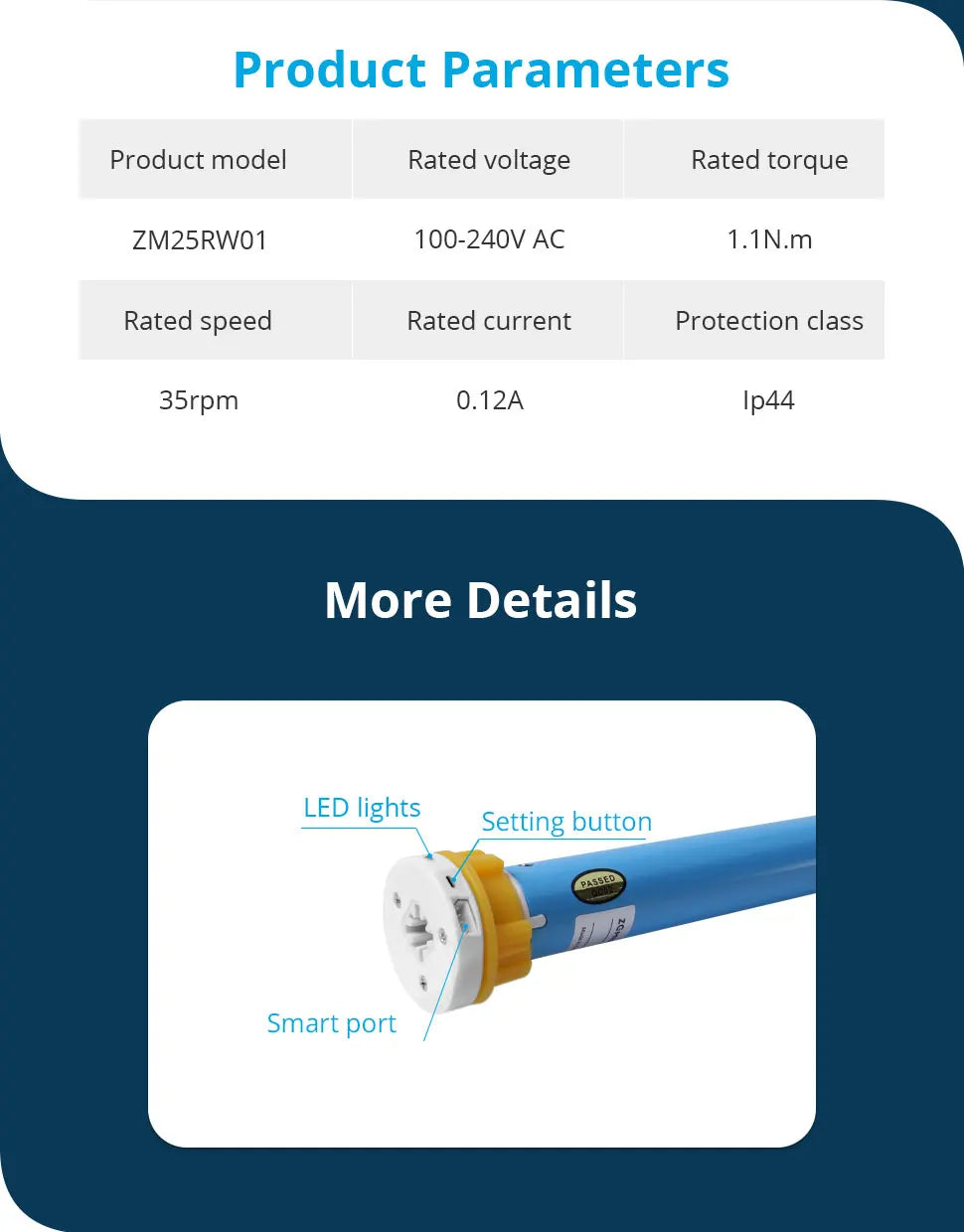 Zemismart WiFi Electric Roller Blind Motor Automatic enginer for 37mm 38mm Tube Work with Tuya Alexa Google Home Voice