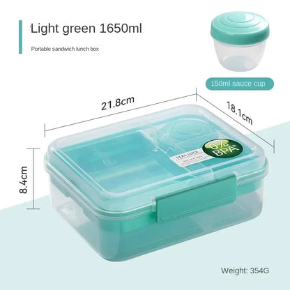 Portable Handle Design Double Layer Lunch Box Compartment Bento Boxes Students Toddler Bento Containers Outdoor Salad Picnic Box