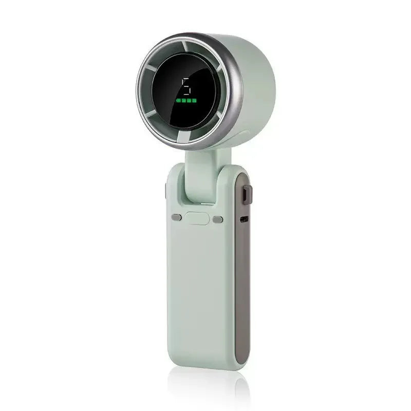 2026 NEW Handheld Turbo Fan Wearable Personal Desk Fan Small Mini Fan With Smart Digital Display Folding