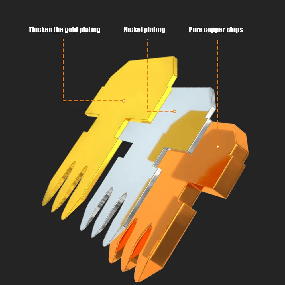 50/1PACK Connectors Pass Through Modular Plug CAT6 CAT7 CAT5 Ethernet Cable Shielded Connectors for RJ45 Net Pass Through Plugs