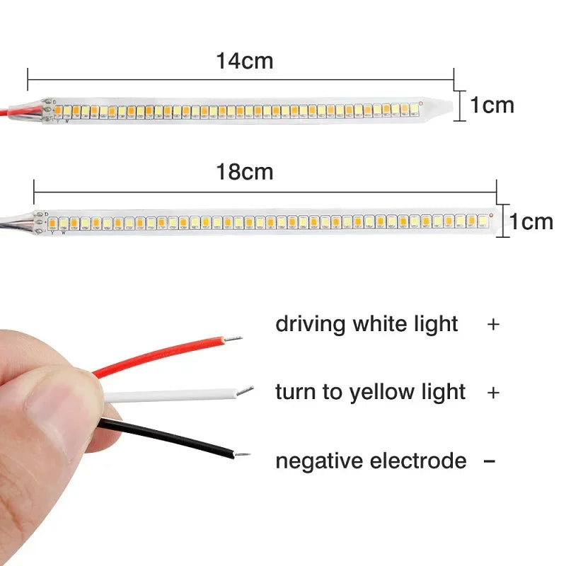 Car Rearview Mirror Indicator Lamp DRL Streamer Strip Flowing Turn Signal Lamp LED Car Light Source Turn Signals For Cars