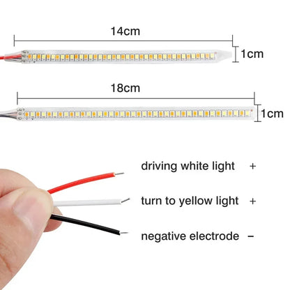 Car Rearview Mirror Indicator Lamp DRL Streamer Strip Flowing Turn Signal Lamp LED Car Light Source Turn Signals For Cars