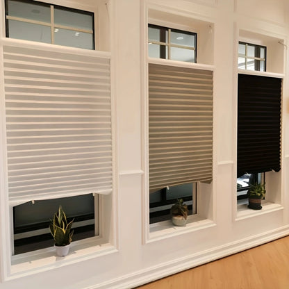 Window Shades Non-woven Fabric Pleated Zebra Blinds Roller Room Blackout Curtain For Living Room Balcony Easy Installation