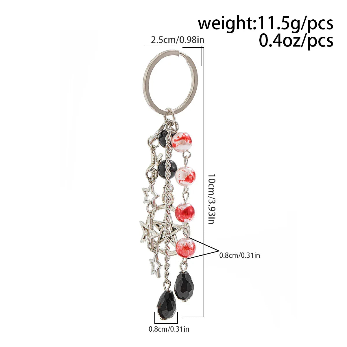 Salircon Gothic Cross Love Heart Skull Key Pendant Keychain for Women Trend Black Bowknot Key Ring Female Halloween Y2K Jewelry