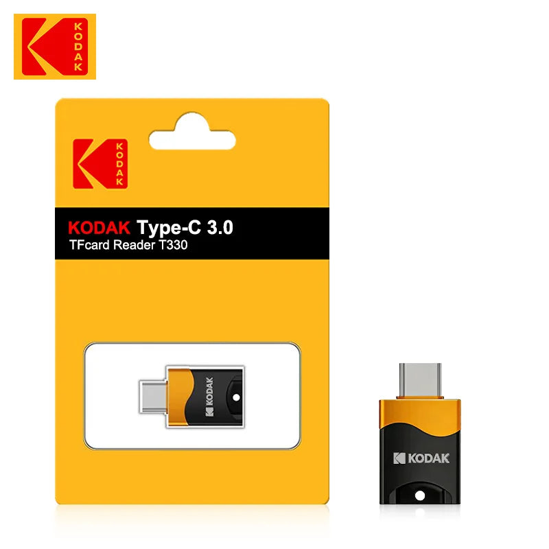 NEW KODAK T330 Micro SD Card Reader Type-C TF Memory Card High-speed OTG Adapter Suitable for Mobile Phones Tablets and Computer