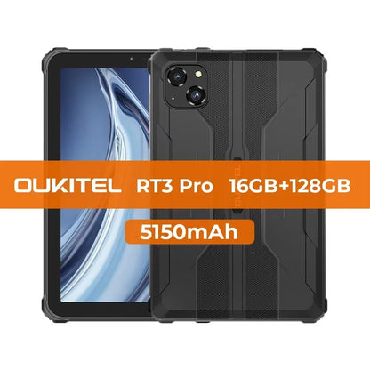 OUKITEL RT3 PRO 8-inch HD Rugged Tablet 13.9mm Ultra-Slim Profile IP68 &IP69K & MIL-STD-810H, 16(4+12)GB +128GB, 5150mAh Battery