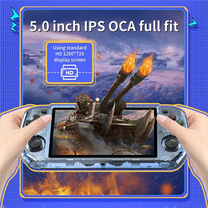 FFYY-RGB10 Max3 Retro Game Console 16G+256G 5.0 Inch Handheld Video Game Console For MAME PSP N64 GBA NDS Emulator Easy Install