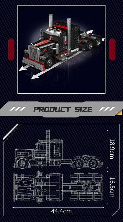 Mould King 10037 Technical Car Toys The American Truck Building Block Assembly Car Brick Set Educational Kids Christmas Gift