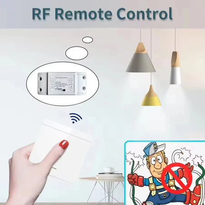 Tuya WIFI Switch 433MHz Smart Home Automation Relay Module 1/2/3 Gang Wireless Wall Switch Home Control Works with Alexa Google
