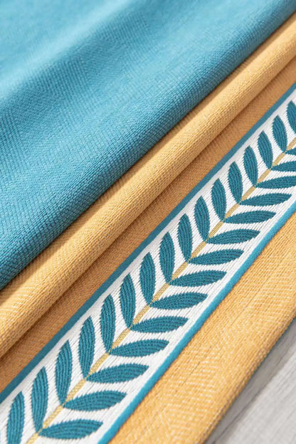 New Baby Velvet Seamless Stitching Wheat Ears Standing Edge Living Room Bedroom Blackout Curtain Blue Pink Nordic Simple Rhj