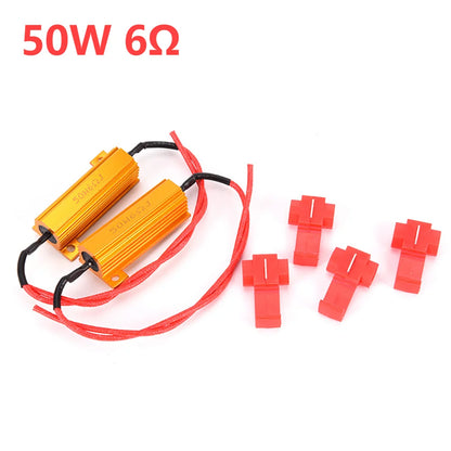 2Pcs Car LED Canbus Decoder 25W 25Ohm Load Resistors for Automobile Turn Signal Lantern License Plate Lamp Resistors Resistance