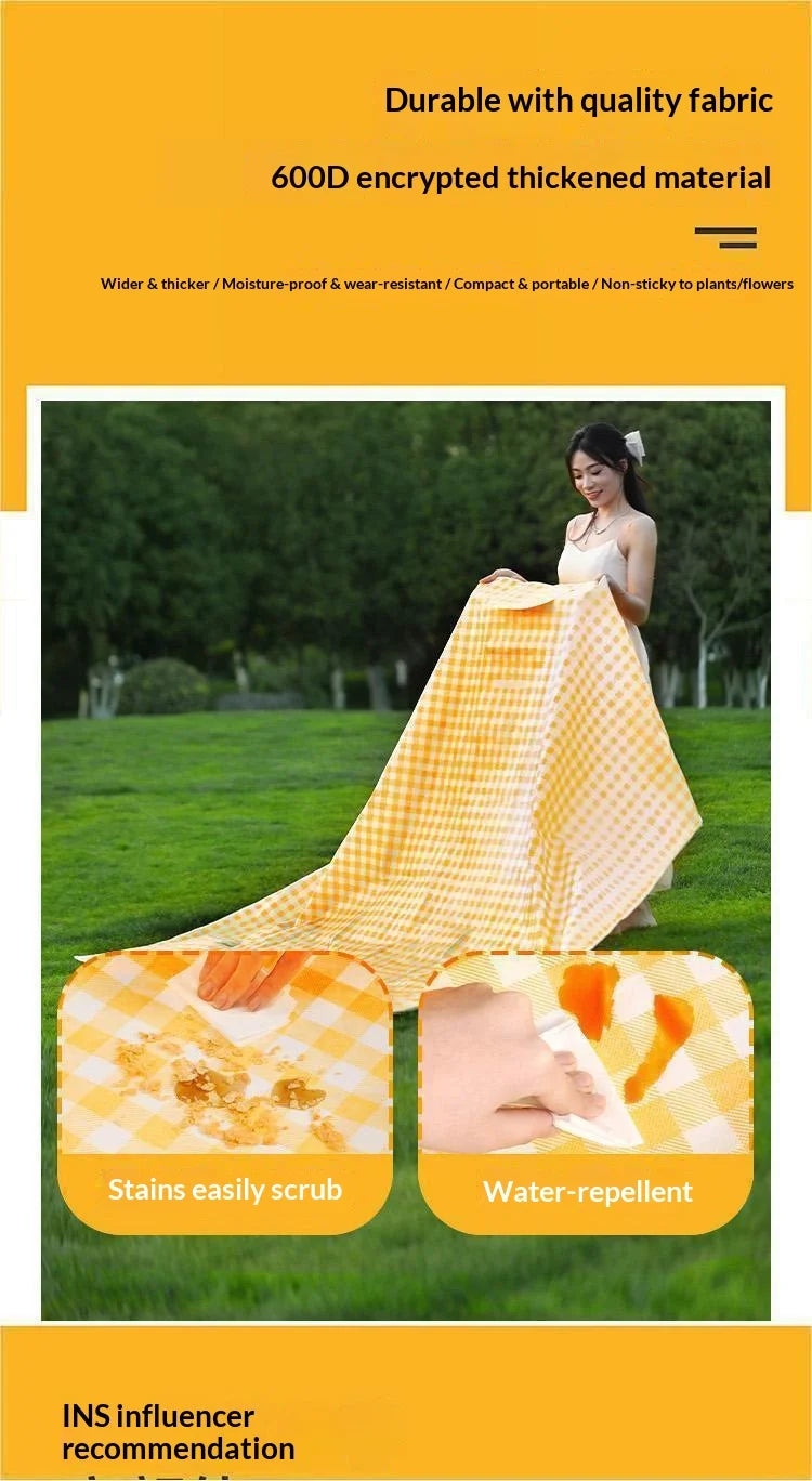 Outdoor Waterproof Picnic Mat Moistureproof Portable Beach Mat Ins Style Camping Picnic Blanket for Travel Camping Hiking