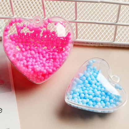 12 Pcs Transparent Love Empty Box for Valentine's Day Wedding Birthday Party Carnival Easter Christmas Gift Filler Decoration