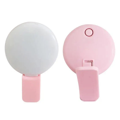Portable Mini LED Selfie Ring Light for Mobile Phones Durable Three Step Dimming Photography Clip-On Fill Light for Perfect Self