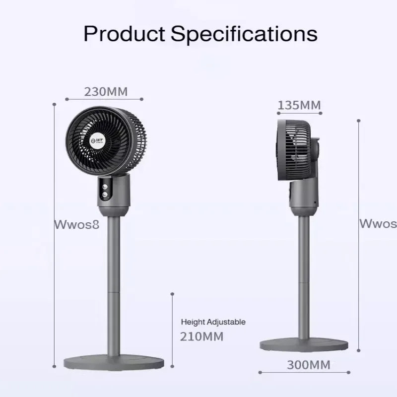 Household Low-Noise Smart Fan Three-Speed Adjustment Floor Fan Air Circulation Fan Floor Fan Silent Low-Noise Smart Fan High