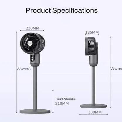 Household Low-Noise Smart Fan Three-Speed Adjustment Floor Fan Air Circulation Fan Floor Fan Silent Low-Noise Smart Fan High