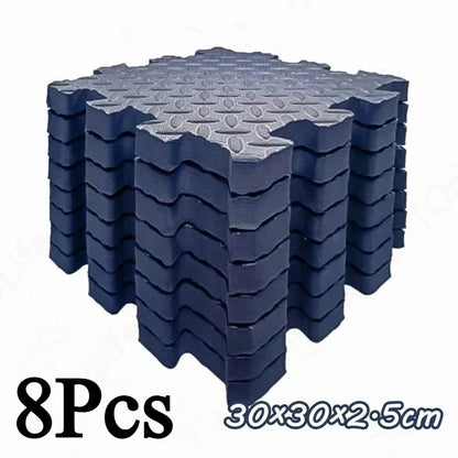 8-Piece Interlocking Gym Mat 2.5cm Thick Non-slip Shock-absorbing Washable Yoga Mat Suitable for Gyms Living Rooms Garages Etc