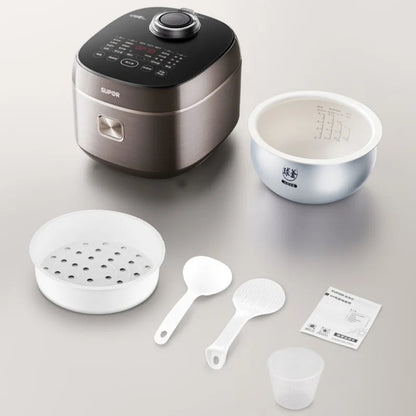 SUPOR 4L Rice Cooker 0-Fluorine Glazed Ball Pot Micro Pressure 21-Min Fast Cook Anti-Overflow 220V