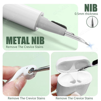 Transparent Case for AirPods 4 Earphone Soft TPU Clear Protective Cover with Cleaner Kit Keychain for AirPods4 Accessories