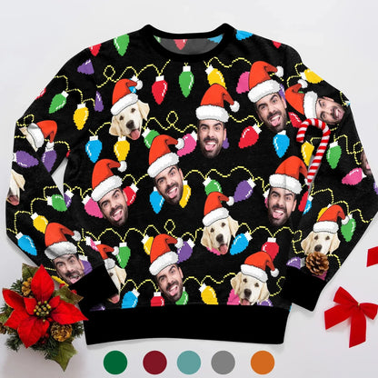 Custom Your Photo 3D Print Ugly Christmas Sweater DIY Face Family Pullovers Funny Image Sweatshirt Personalized Xmas Gift Unisex
