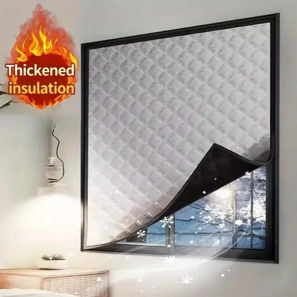 Windproof thermal curtain winter bedroom windproof thermal artifact heat storage insulation film cold seal Windows waterproof