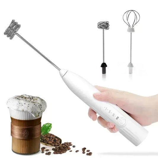 2-in-1 Kitchen Items USB Charging Electric Egg Beater Mini Blender Kitchens Accessories Mixer Household Gadgets Double Head Bar by PDG ibma