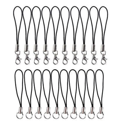 10Pcs Phone Hanger Clips Key Holder Bag Key Ring DYM Phone Lanyard String Phone Lanyard Lobster Clasp Rope Lanyard Lariat Cords