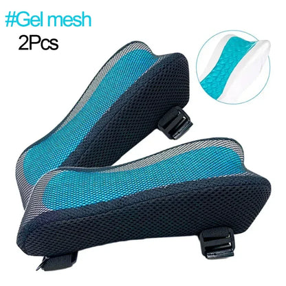 Office Chair Arm Pads with Cooling Gel,Memory Foam Armrest Pads for Gaming Chair Arm Rest Covers for Desk Chair Armrest Cushions