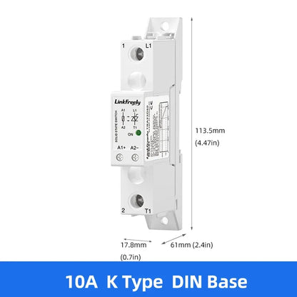 17.8mm Slim Solid State Relay Module Integrated Heatsink SSR DC-DC DC-AC AC-AC DIN Rail 40A DC AC Control Relay Patent Design