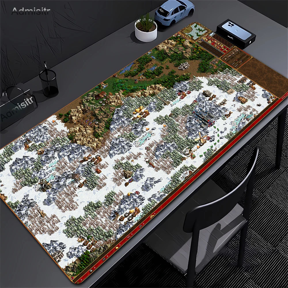 Anime Heroes of Might and Magic 3 Map Mousepad Gaming Laptops Keyboard Mat Desk Protector Deskmat Mats Laptop Gamer Mouse Pad