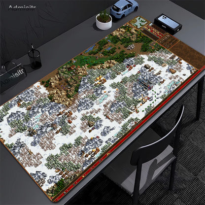 Anime Heroes of Might and Magic 3 Map Mousepad Gaming Laptops Keyboard Mat Desk Protector Deskmat Mats Laptop Gamer Mouse Pad