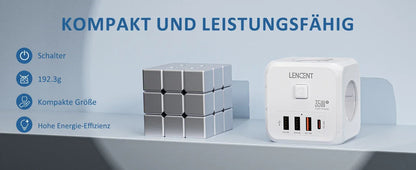 LENCENT USB Sockets dice Without Cable socket EU Socket Adapter Multiple socket EU Outlet Extender