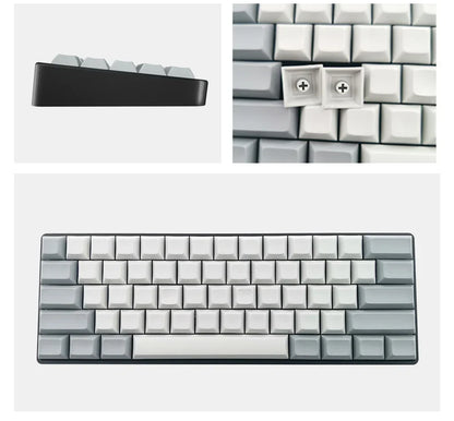 NPKC PBT Keycaps Custom Keycap Set Blank Key caps ANSI Retro Key cap DSA Keycaps for MX Switch Mechanical Keyboard GH60 XD/GK64